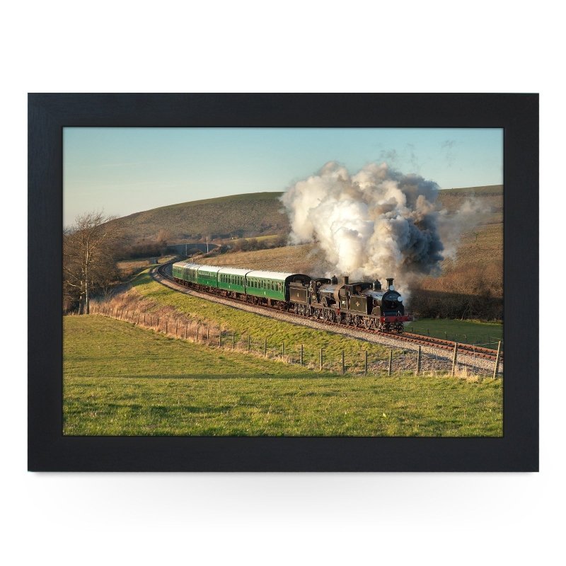 Yoosh T9 and M7 Double heading on Swanage Railway Train Lap Tray - Kitchen Tools & Gadgets - British D'sire