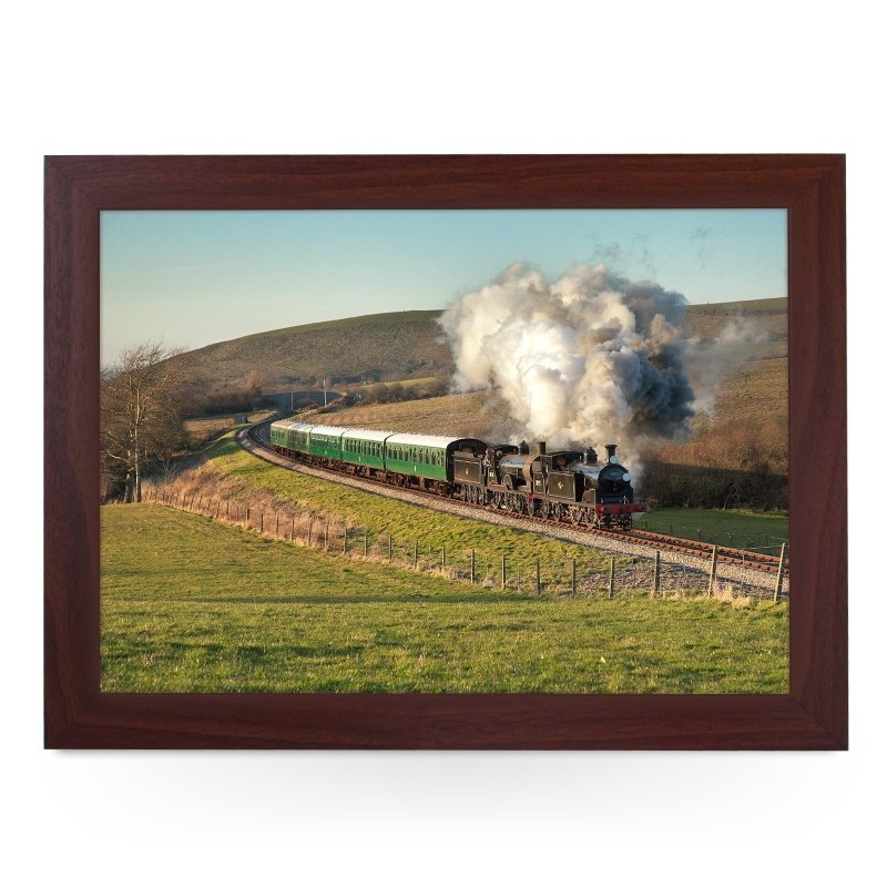 Yoosh T9 and M7 Double heading on Swanage Railway Train Lap Tray - Kitchen Tools & Gadgets - British D'sire