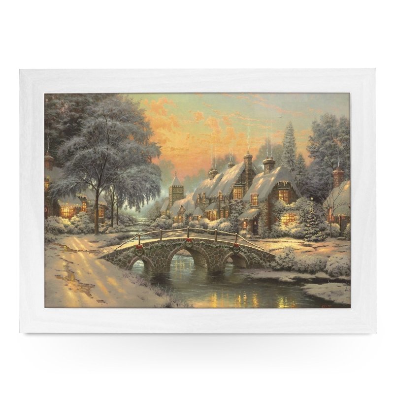 Yoosh Victorian Christmas Bridge Scene Lap Tray - Kitchen Tools & Gadgets - British D'sire