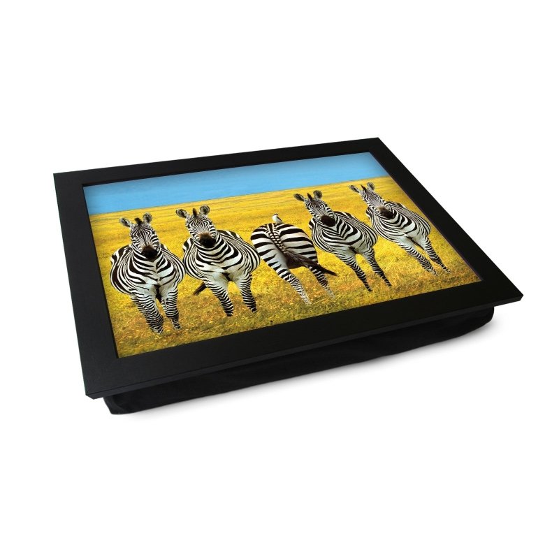 Yoosh Zebras in a Field Lap Tray - L0356 - Kitchen Tools & Gadgets - British D'sire