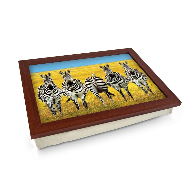 Yoosh Zebras in a Field Lap Tray - L0356 - Kitchen Tools & Gadgets - British D'sire