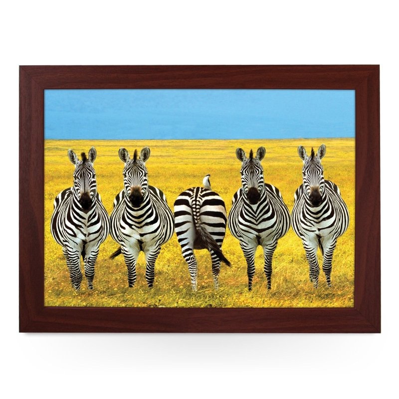 Yoosh Zebras in a Field Lap Tray - L0356 - Kitchen Tools & Gadgets - British D'sire