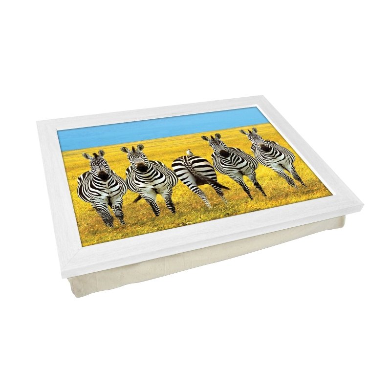 Yoosh Zebras in a Field Lap Tray - L0356 - Kitchen Tools & Gadgets - British D'sire